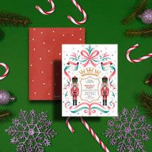 Fête de Noël Classique Casse-Noisette Ruban Rose
