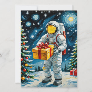 Cartes Pour Fêtes Annuelles Fête de Noël de l'astronaute