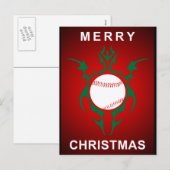 Cartes Pour Fêtes Annuelles fête de noël du baseball tribal (Devant / Derrière)