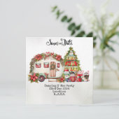 Cartes Pour Fêtes Annuelles Fête de Noël du camping (Debout devant)