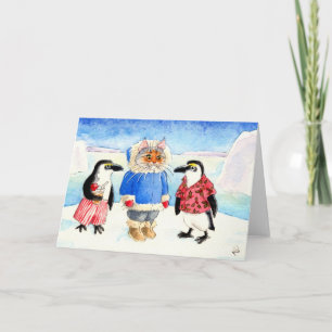 Cartes Pour Fêtes Annuelles Fête de Noël en Antarctique