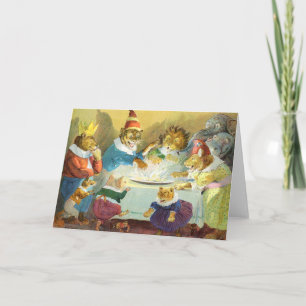 Cartes Pour Fêtes Annuelles Fête de Noël en Terre Animale