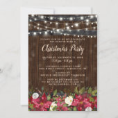 Cartes Pour Fêtes Annuelles Fête de Noël florale rustique (Devant)