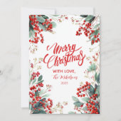 Cartes Pour Fêtes Annuelles Fête de Noël Folive d'hiver (Devant)