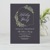 Cartes Pour Fêtes Annuelles Fête de Noël Holiday Holly (Debout devant)