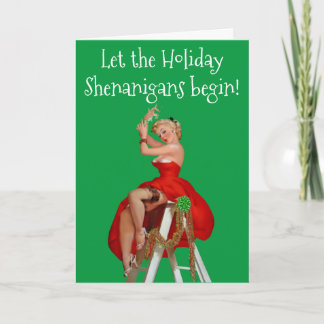 Cartes Pour Fêtes Annuelles Fête de Noël Pin-Up Rétro