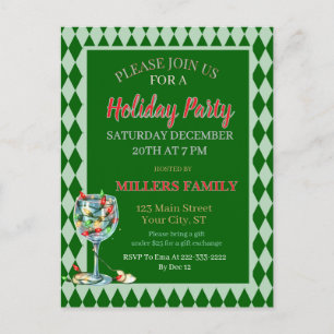 Cartes Pour Fêtes Annuelles Fête de Noël Rouge & Vert