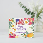 Cartes Pour Fêtes Annuelles Fête de Thanksgiving chrétienne avec feuillage d'a (Debout devant)