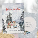 Cartes Pour Fêtes Annuelles Fête de thé à la souris<br><div class="desc">Envoyez un charme cosy ce Noël avec cette adorable carte de vacances. Le design fantaisiste comprend deux souris qui ont une délicieuse fête du thé dans un magnifique pays merveilleux d'hiver. Cette carte est parfaite pour encourager les amis et la famille avec un amour pour les animaux mignons et des...</div>