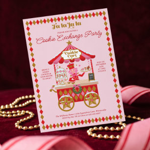 Cartes Pour Fêtes Annuelles Fête d'échange de biscuits Fa La Cracker de Noël