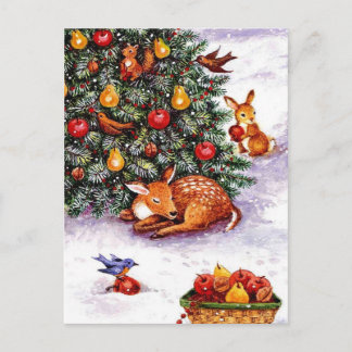 Cartes Pour Fêtes Annuelles fête des animaux d'hiver