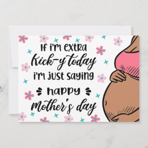 Cartes Pour Fêtes Annuelles Fête des Mères amusante de Bump Baby Bump pour que