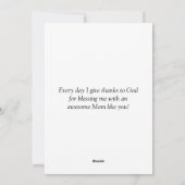 CARTES POUR FÊTES ANNUELLES FÊTE DES MÈRES CHRÉTIENNE FORTE ET COURAGEUSE (Dos)