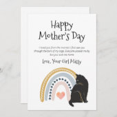 Cartes Pour Fêtes Annuelles Fête des mères de chat (Devant / Derrière)