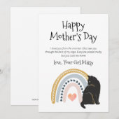 Cartes Pour Fêtes Annuelles Fête des mères de chat (Devant / Derrière)