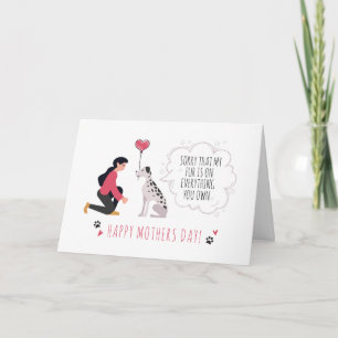 Cartes Pour Fêtes Annuelles Fête des mères de maman de chien