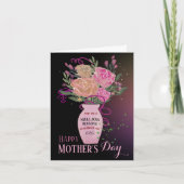 Cartes Pour Fêtes Annuelles Fête des mères Fleurs roses avec message (Devant)