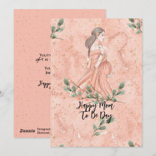 Cartes Pour Fêtes Annuelles Fête des Mères Maman future Peach