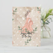 Cartes Pour Fêtes Annuelles Fête des Mères Maman future Tan (Debout devant)