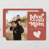 Cartes Pour Fêtes Annuelles Fête des Mères Mignonne Retro (Devant / Derrière)