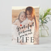 Cartes Pour Fêtes Annuelles Fête des mères personnalisées 2 photos et texte (Debout devant)