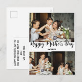 Cartes Pour Fêtes Annuelles Fête des mères personnalisées, trois photo collage (Devant / Derrière)