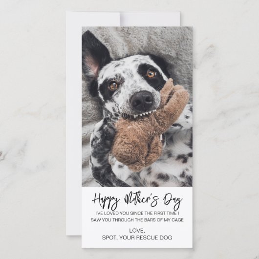 Cartes Pour Fêtes Annuelles Fête des mères photo de chien personnalisée de chi (Devant)