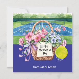 Cartes Pour Fêtes Annuelles Fête des Mères pour joueur de tennis