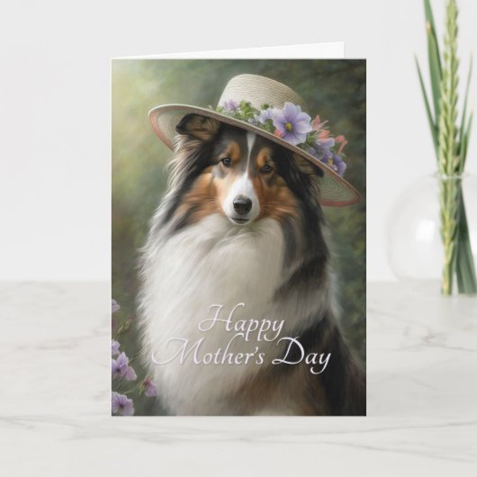 Cartes Pour Fêtes Annuelles Fête des Mères Sheltie (Devant)
