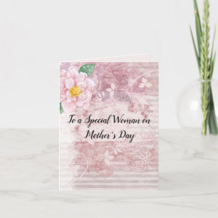 Cartes Pour Fêtes Annuelles Fête des Mères Vintages et vertes roses