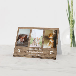 Cartes Pour Fêtes Annuelles Fête des Père Meilleur Chien Papa Jamais Photo