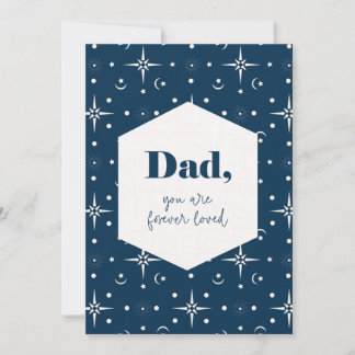 Cartes Pour Fêtes Annuelles Fête des Pères Aimé à jamais Étoiles et Lune céles