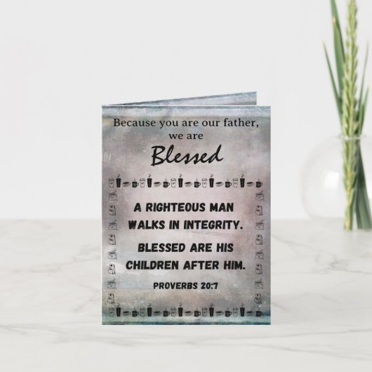 Cartes Pour Fêtes Annuelles Fête des pères Café & Écriture Rustique toscan (Devant)