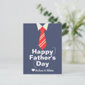 Cartes Pour Fêtes Annuelles fête des pères, chemise de cravate, simple moderne (Debout devant)