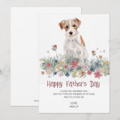 Cartes Pour Fêtes Annuelles Fête des pères de peinture de chien (Devant / Derrière)