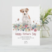 Cartes Pour Fêtes Annuelles Fête des pères de peinture de chien (Debout devant)