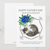 Cartes Pour Fêtes Annuelles Fête des pères Du Chat (Devant / Derrière)