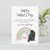 Cartes Pour Fêtes Annuelles Fête des pères Du Chat (Debout devant)