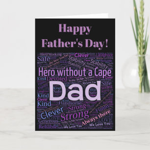 Cartes Pour Fêtes Annuelles Fête des pères Héros Papa