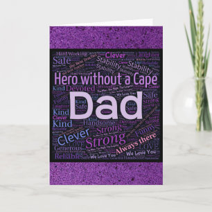 Cartes Pour Fêtes Annuelles Fête des pères Héros Papa