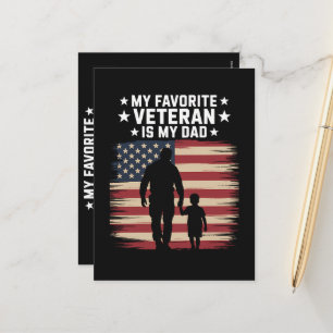 Cartes Pour Fêtes Annuelles Fête des pères Jour des vétérans Papa fière