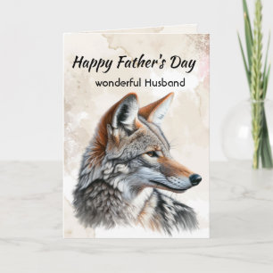 Cartes Pour Fêtes Annuelles Fête des Pères Mari Aquarelle Coyote