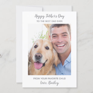 Cartes Pour Fêtes Annuelles fête des pères mignonne Chien personnalisé papa an