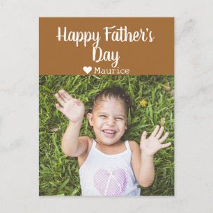 Cartes Pour Fêtes Annuelles Fête des pères moderne simple et élégante Nom phot