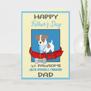 Cartes Pour Fêtes Annuelles fête des pères Personnalisé Jack Russell Terrier C