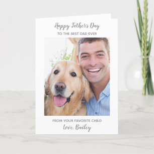 Cartes Pour Fêtes Annuelles Fête des pères personnalisée Chien papa Animal de