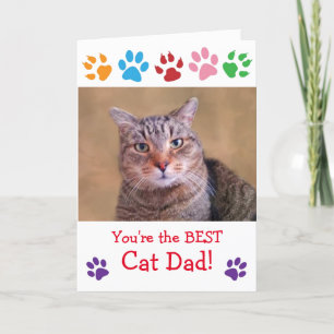 Cartes Pour Fêtes Annuelles Fête des pères photo personnalisée pour chat