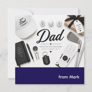Cartes Pour Fêtes Annuelles Fête des Pères pour jouer au golf avec Papa en ver