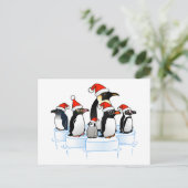Cartes Pour Fêtes Annuelles Fête des pingouins de Noël (Debout devant)