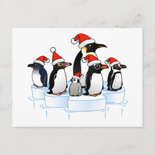 Cartes Pour Fêtes Annuelles Fête des pingouins de Noël